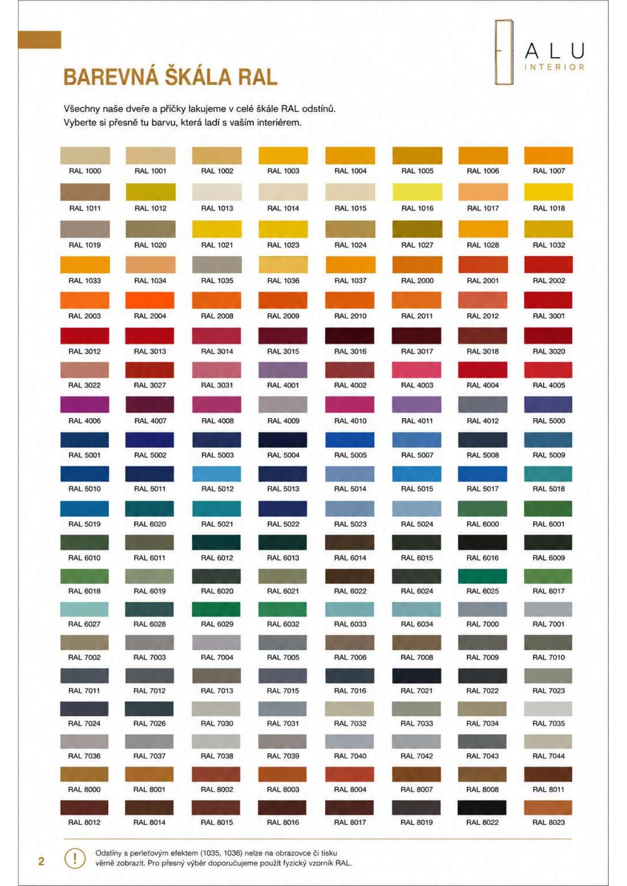 RAL-Farbpalette