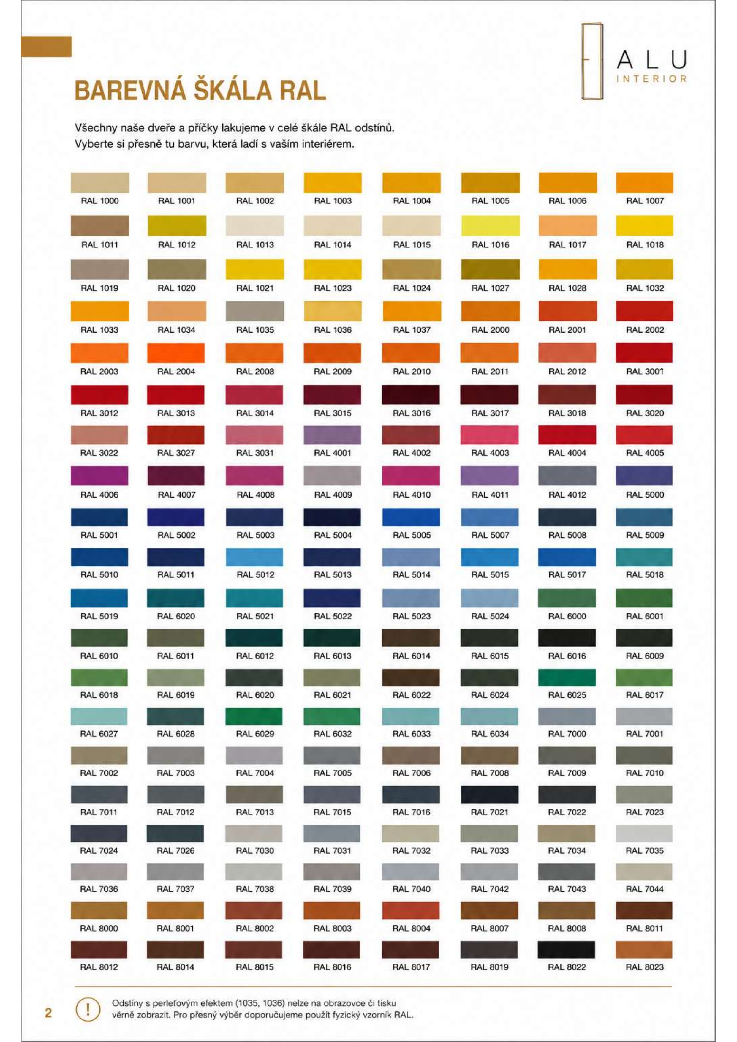 RAL-Farbpalette
