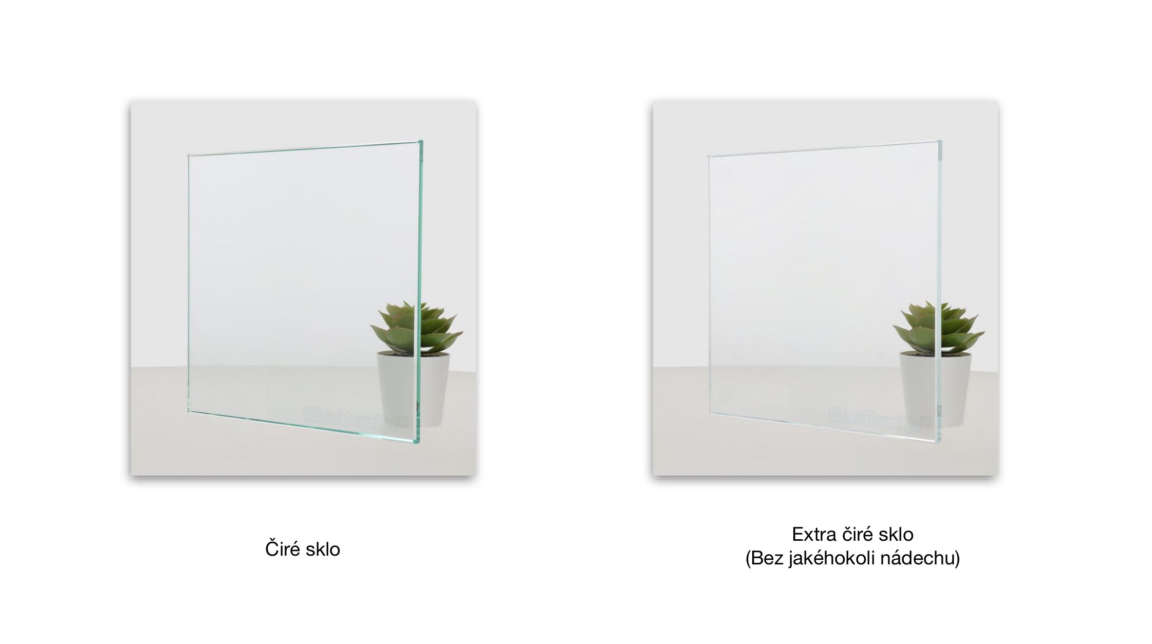 Klarglas und Weißglas